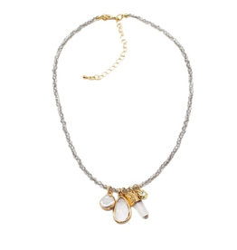 Meghan Browne Gold Chain Necklace with Black Diamond Charm Pendants