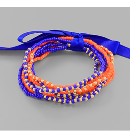 Golden Stella Team Spirit Ribbon Wrap Bracelet