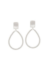 Meghan Browne Bead Tear Drop with Clear Post Earring