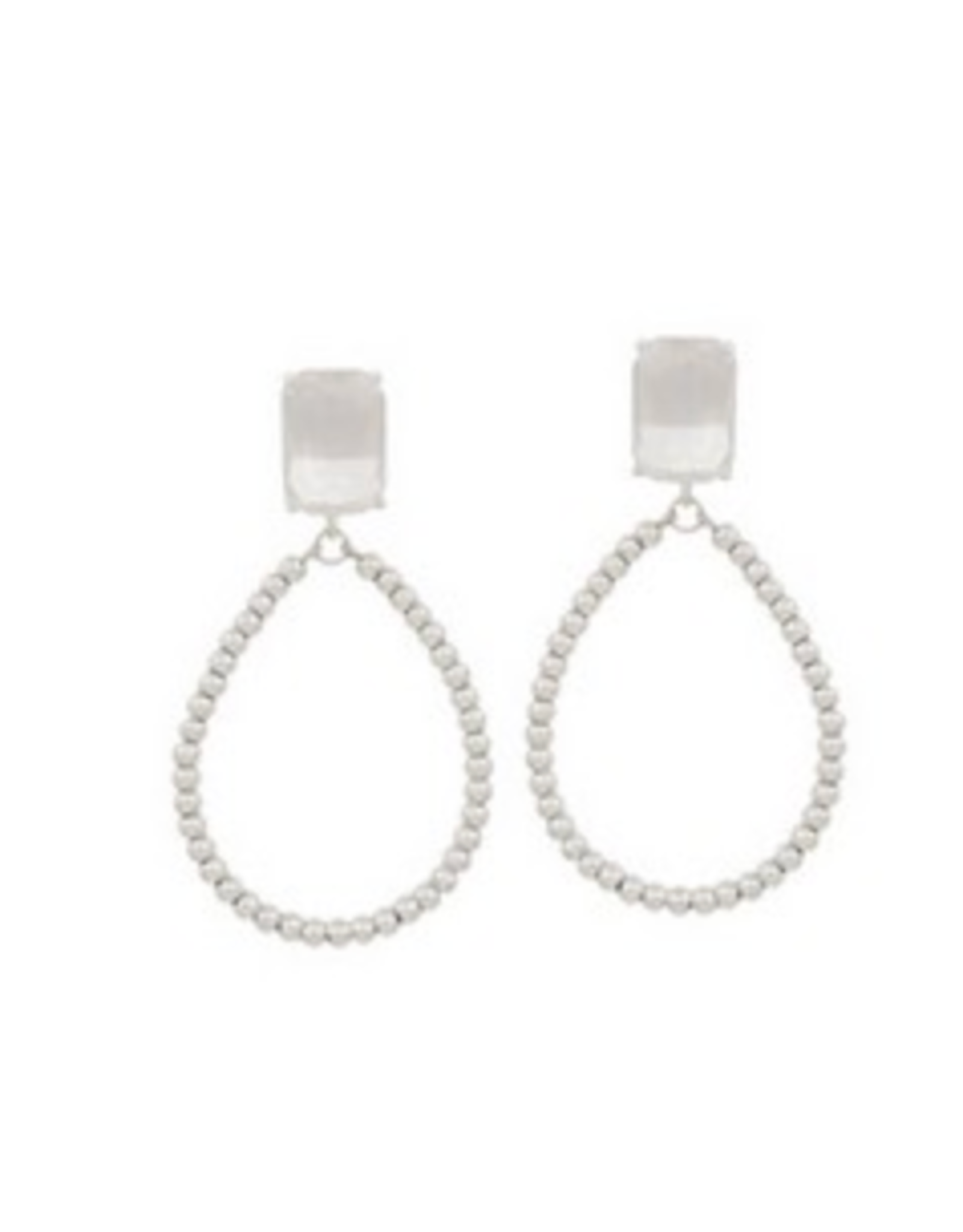 Meghan Browne Bead Tear Drop with Clear Post Earring