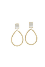Meghan Browne Bead Tear Drop with Clear Post Earring