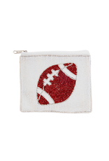 Golden Stella Football Beaded Coin Purse