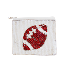 Golden Stella Football Beaded Coin Purse