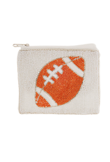 Golden Stella Football Beaded Coin Purse