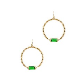 Meghan Browne Sawyer Gold Round Bead Earring