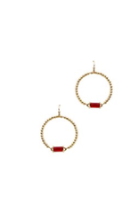 Meghan Browne Sawyer Gold Round Bead Earring