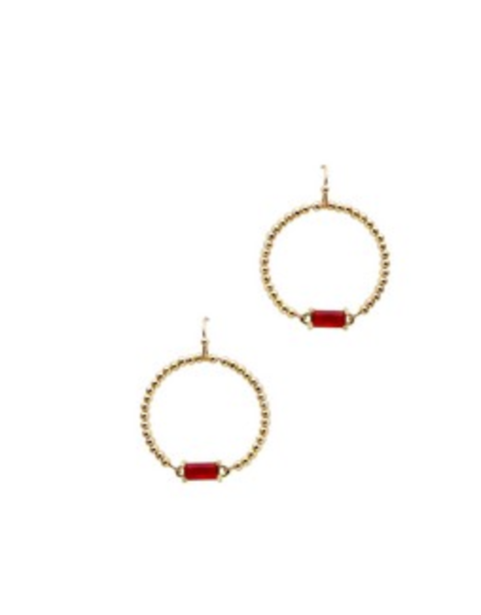 Meghan Browne Sawyer Gold Round Bead Earring
