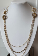 Meghan Browne Estie Gold & Gray Necklace