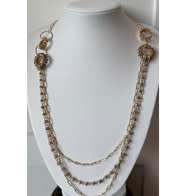 Meghan Browne Estie Gold & Gray Necklace
