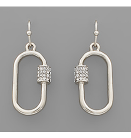 Golden Stella Sparkle Link Drop Earrings