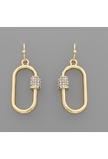 Golden Stella Sparkle Link Drop Earrings