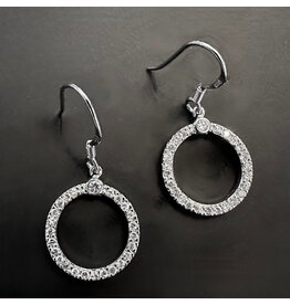 Golden Stella Circle of Sparkle Drop Earrings