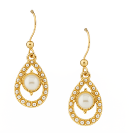 Golden Stella Pearl & Gold Teardrop Earring