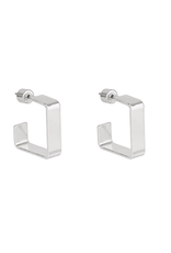 Golden Stella Modern Edge Square Hoops