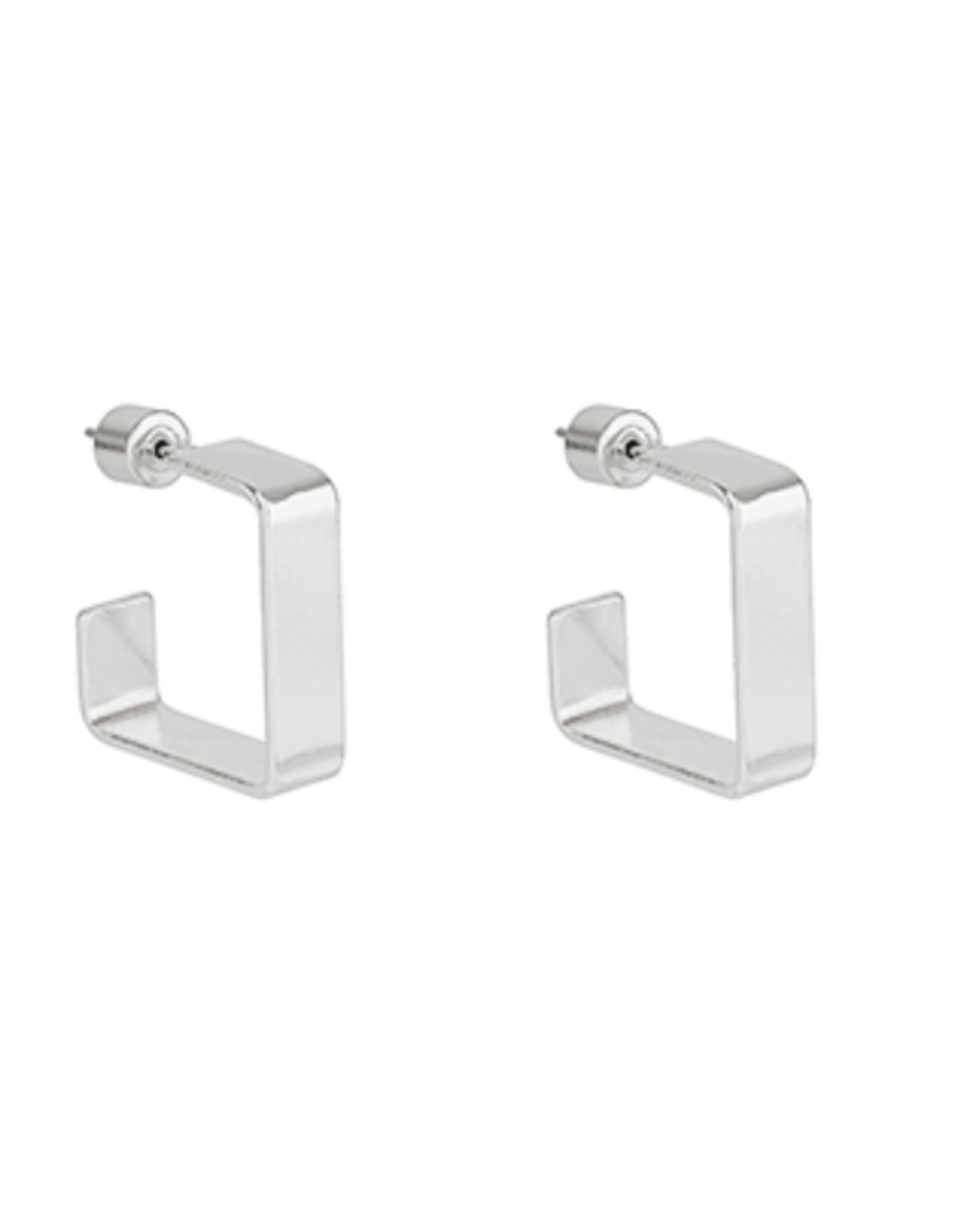 Golden Stella Modern Edge Square Hoops