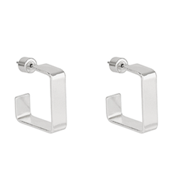 Golden Stella Modern Edge Square Hoops