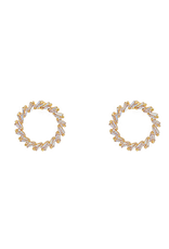 Golden Stella Sparkle Wreath Studs