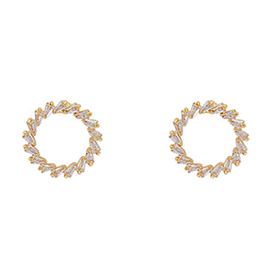 Golden Stella Sparkle Wreath Studs