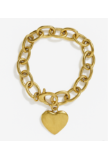 Maryna Golden Heart Charm Bracelet