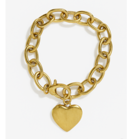 Maryna Golden Heart Charm Bracelet
