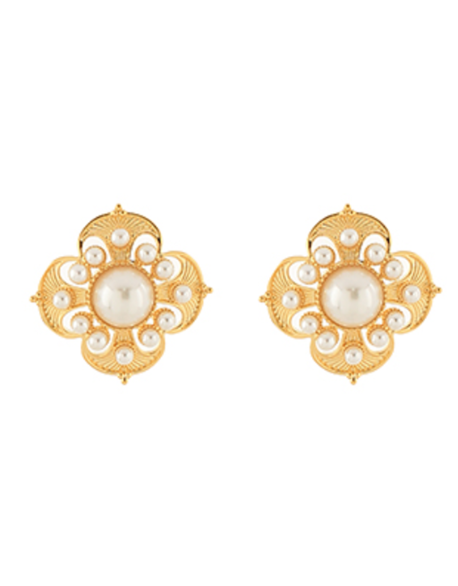 Golden Stella Regal Bloom Studs