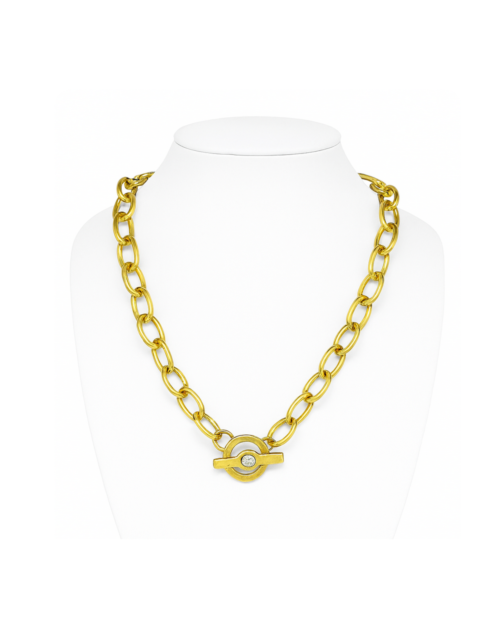 Maryna Radiant Circle Toggle Necklace