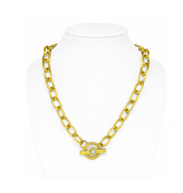Maryna Radiant Circle Toggle Necklace