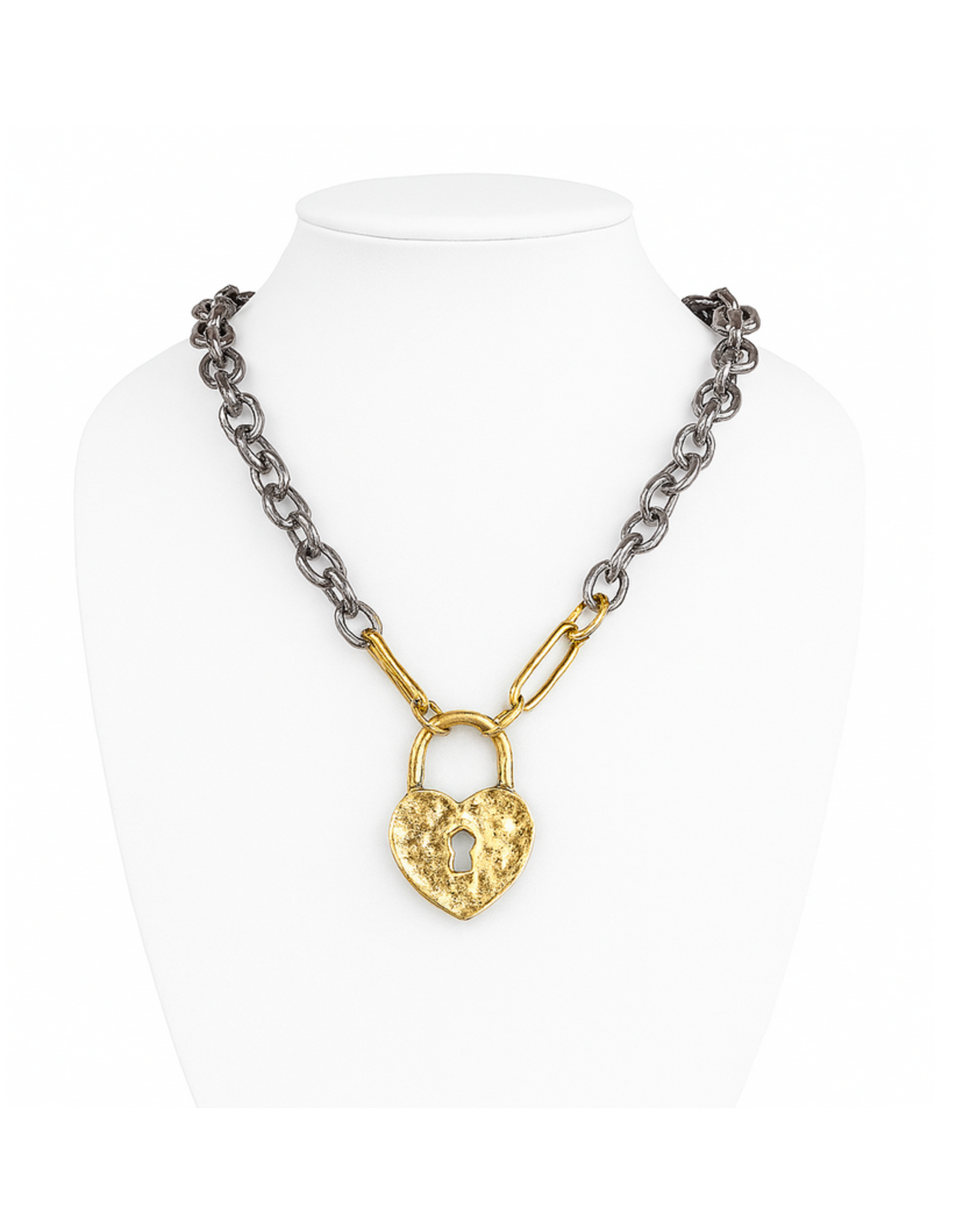 Maryna Heart & Steel Necklace