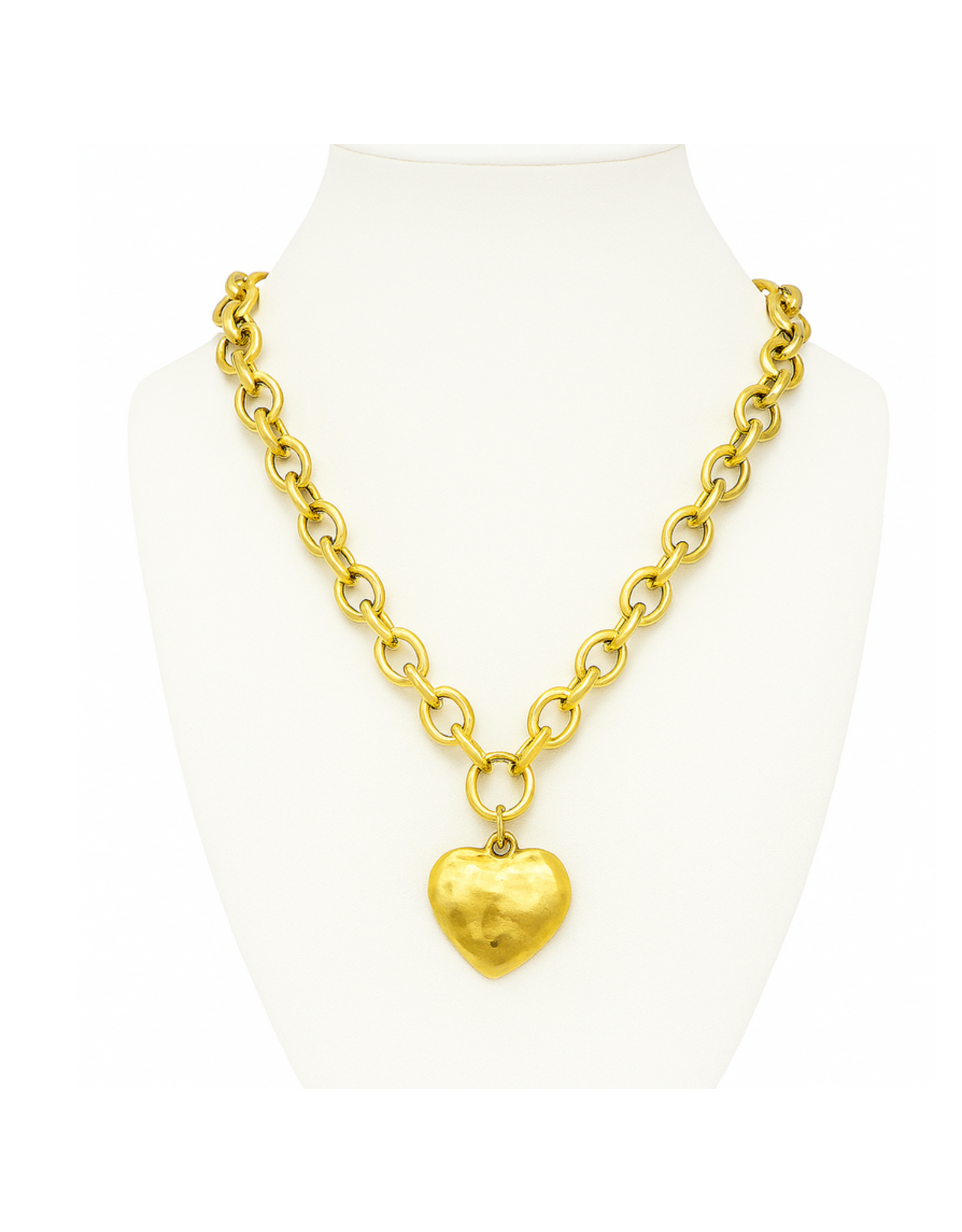 Maryna 1.5" Golden Grace Heart Necklace