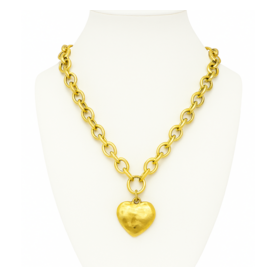 Maryna 1.5" Golden Grace Heart Necklace