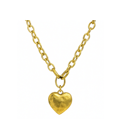 Maryna 1" Golden Grace Heart Necklace