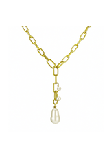 Maryna Pearl Drop Y-Chain Necklace