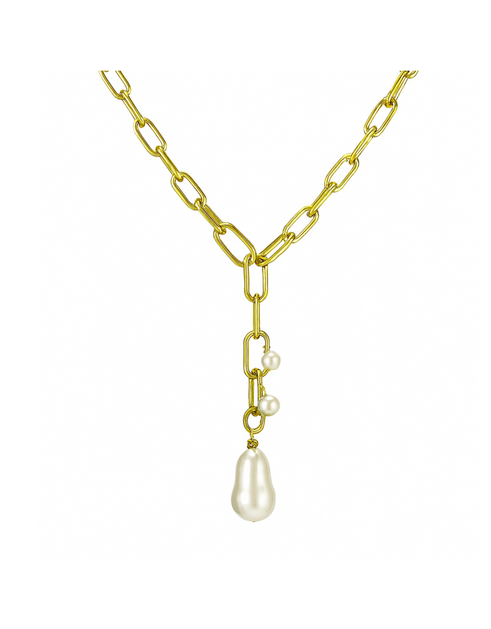 Maryna Pearl Drop Y-Chain Necklace