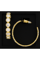 Golden Stella Ryan Studded Hoops