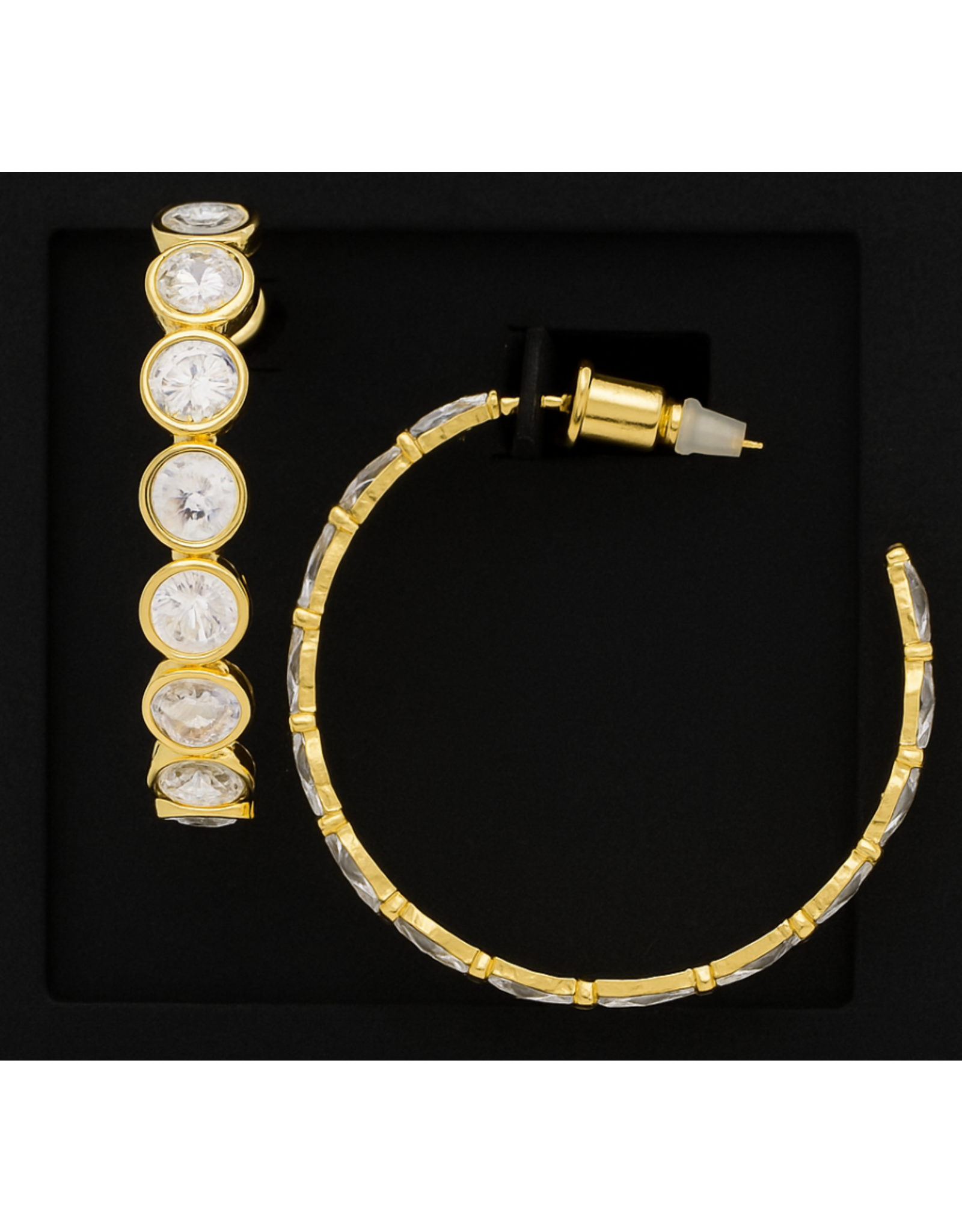 Golden Stella Ryan Studded Hoops