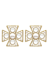 Golden Stella Molly Cross Earrings