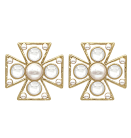 Golden Stella Molly Cross Earrings