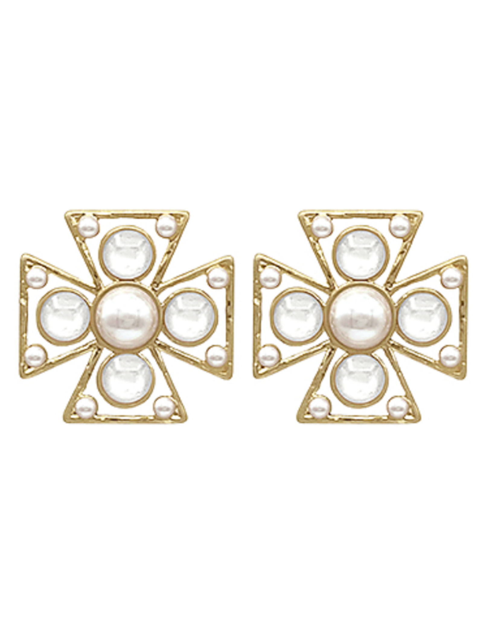 Golden Stella Molly Cross Earrings