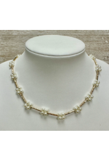 Golden Stella Blossom Pearl Collar