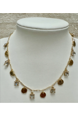 Golden Stella Glimmer Charm Drop Necklace