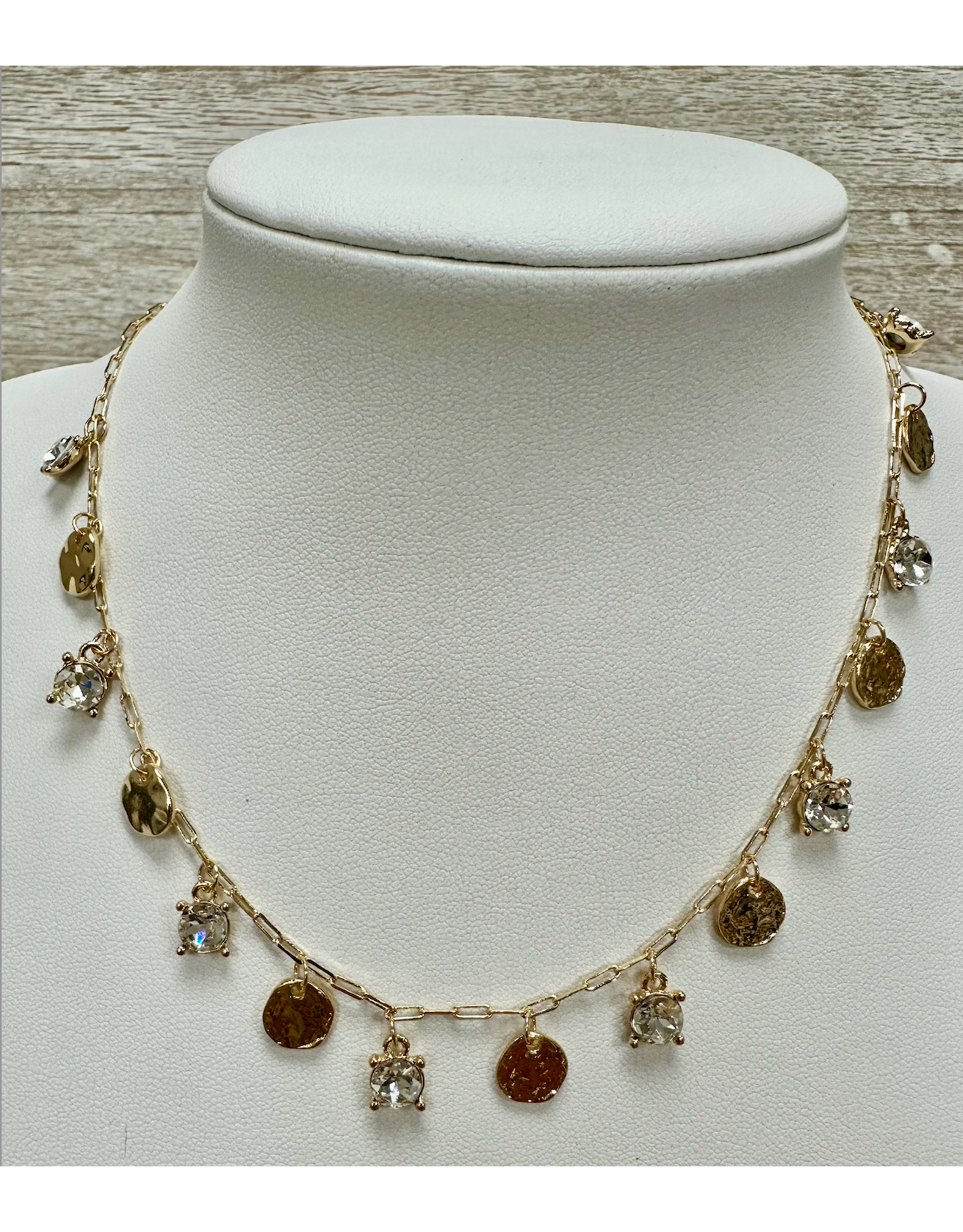 Golden Stella Glimmer Charm Drop Necklace