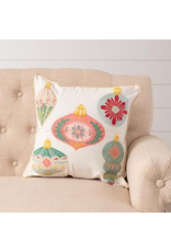 audreys Merry Ornament Embroidered Pillow