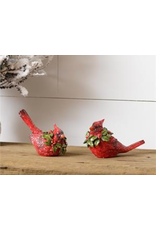 audreys Glittered Wreath Cardinals