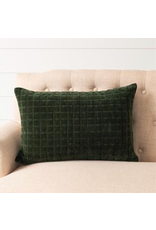 audreys Quilted Velvet, Forest Green Pillow