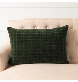 audreys Quilted Velvet, Forest Green Pillow