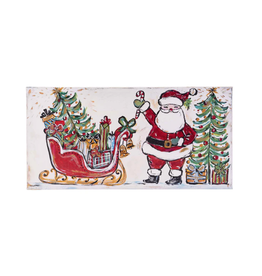 Glory Haus Holly Jolly Santa Sleigh Canvas