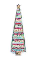 Glory Haus Red Wavy Stripe Christmas Tree Acrylic Stand