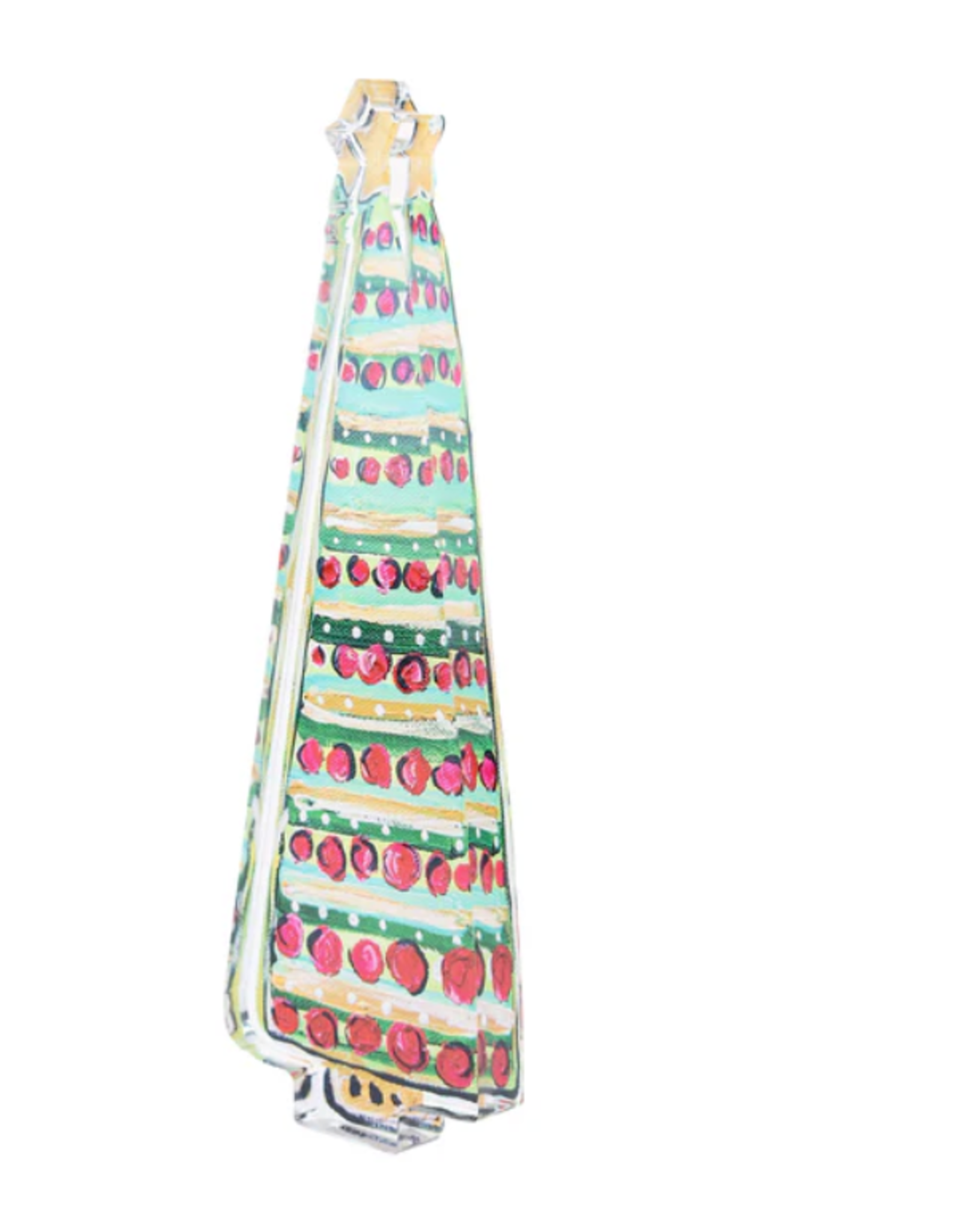 Glory Haus Bright Gold & Green Christmas Tree Acrylic Stand