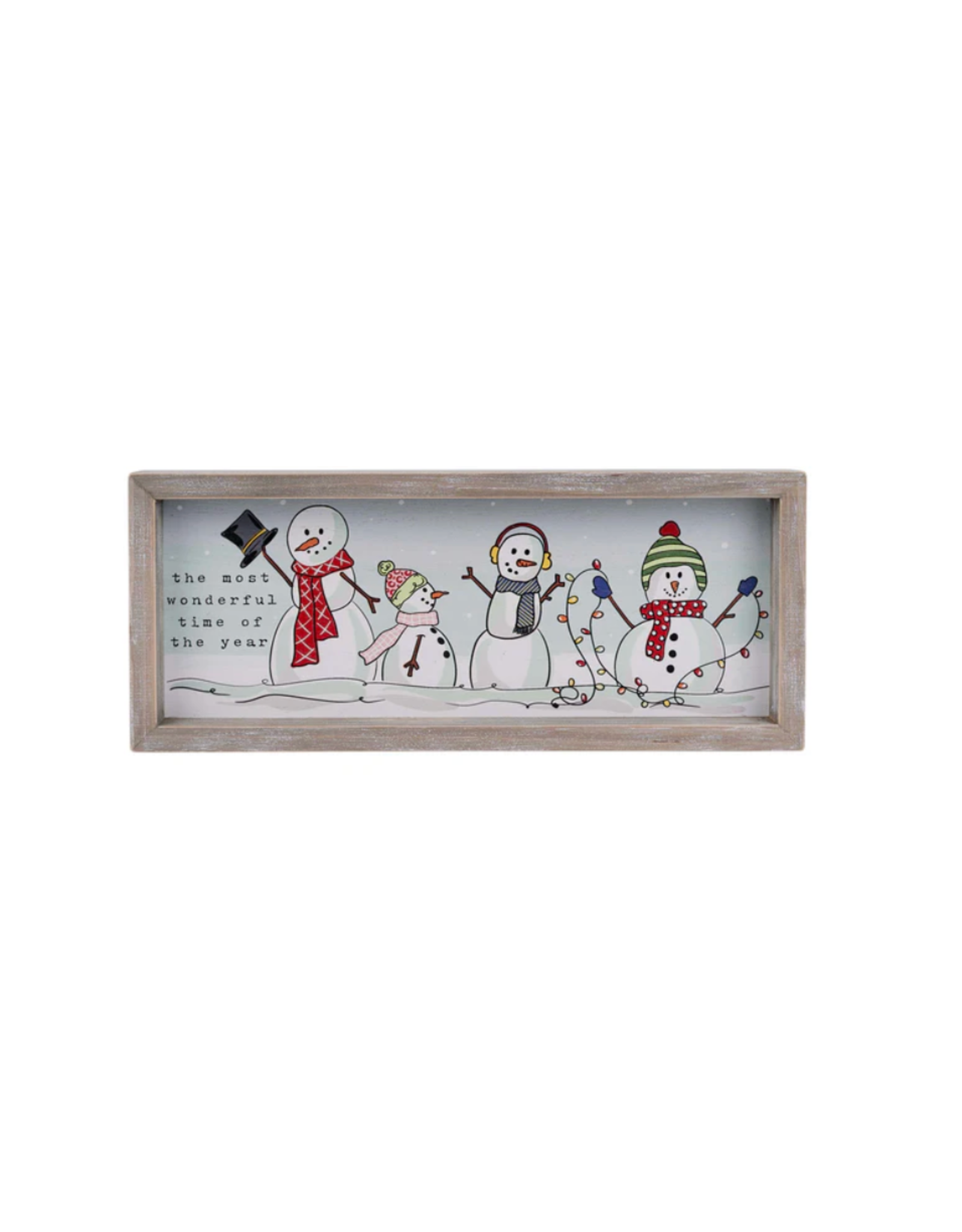 Glory Haus Most Wonderful Time of Year Snowman Framed Signed