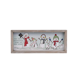 Glory Haus Most Wonderful Time of Year Snowman Framed Signed
